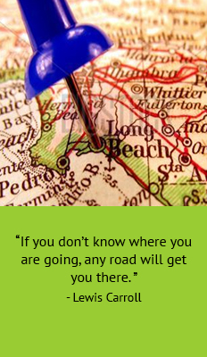 If you don't know where you are going, any road will get you there. - Lewis Carroll